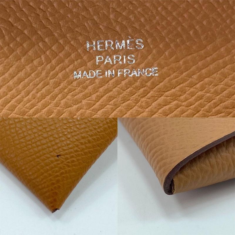 Hermes Coin Case Unisex Bastia Coin Purse Small Men's Women's Hermes B Engraved