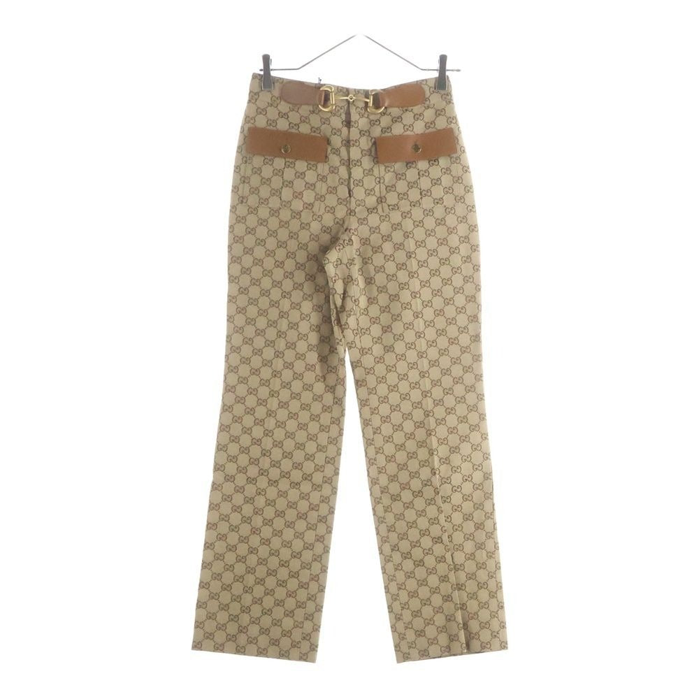 Gucci Horsebit GG Canvas Pants Beige