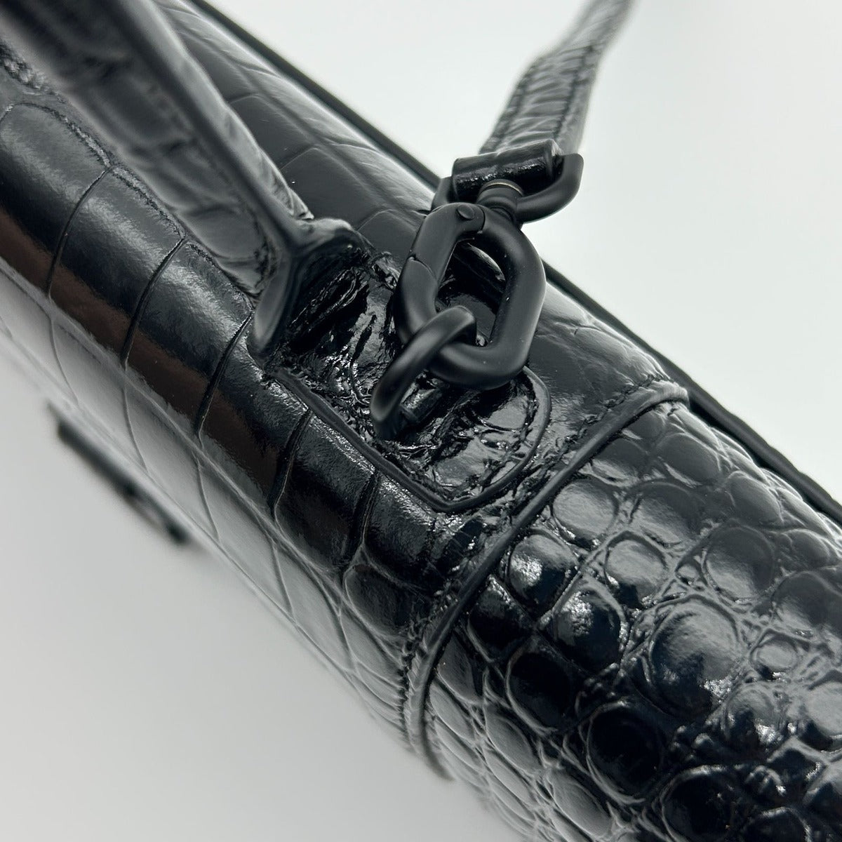 Balenciaga Our Glass Leather Black 2-Way Handbag — view 11