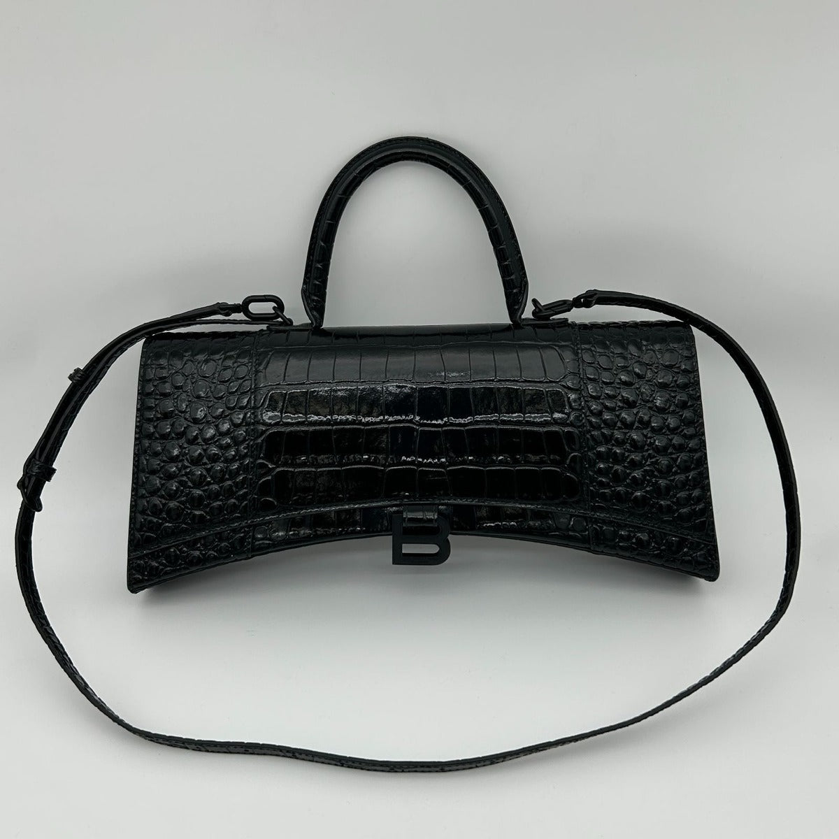 Balenciaga Our Glass Leather Black 2-Way Handbag