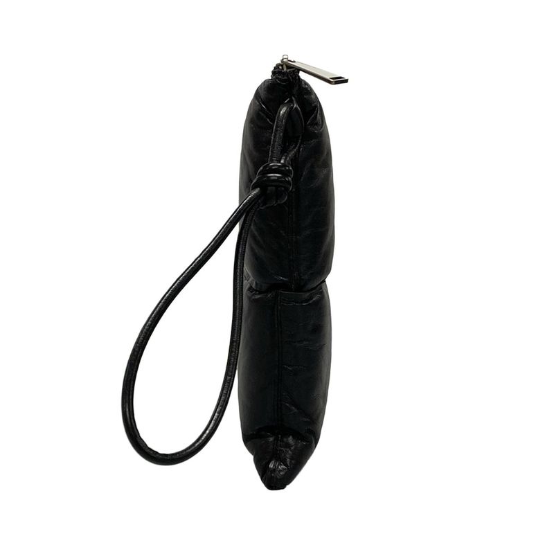 Bottega Veneta Clutch Bag Padetto / Maxi Intrecciato Black Leather