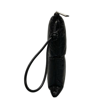 Bottega Veneta Clutch Bag Padetto / Maxi Intrecciato Black Leather