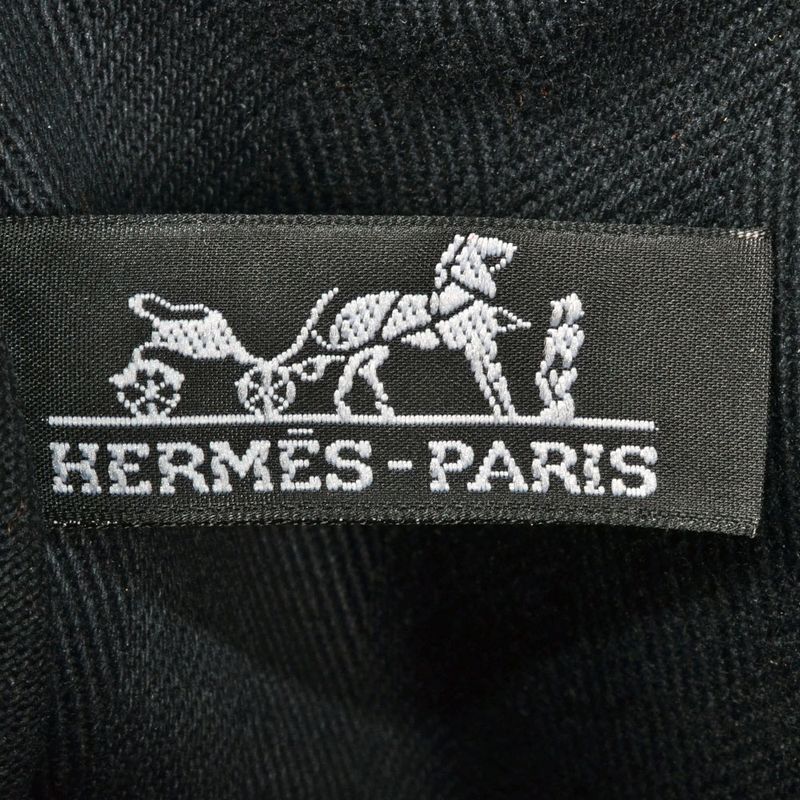 Hermes Valparaiso PM Handbag Twirl Chevron Black