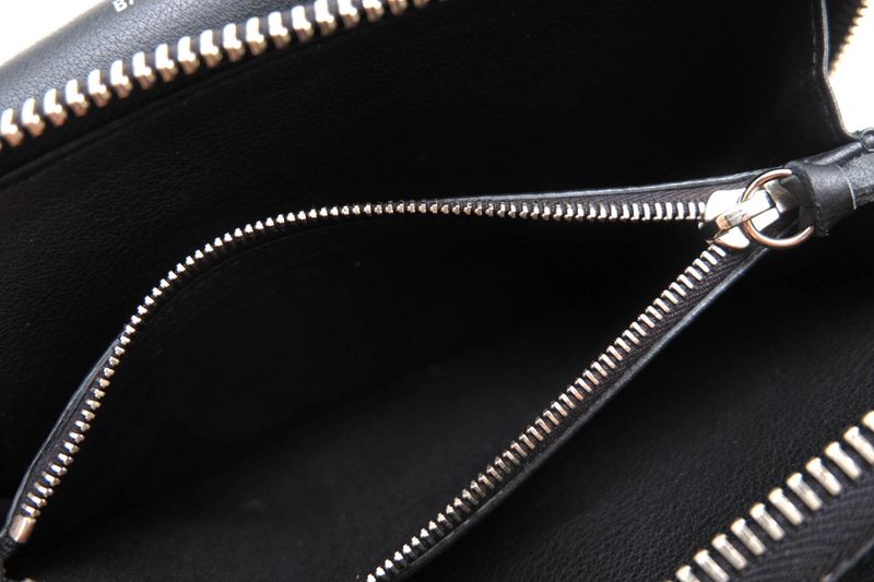 Balenciaga Long Wallet Men Leather Genuine Leather Black 371661 Papier Za Money