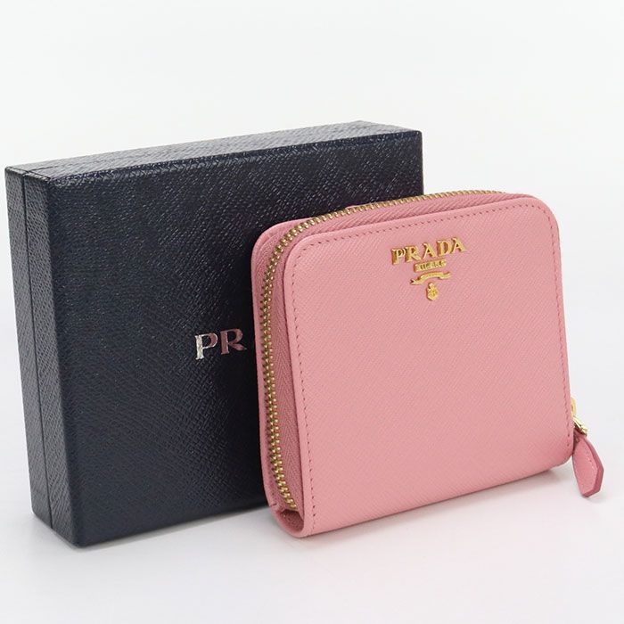 Prada Bifold Wallet Saffiano Leather Women