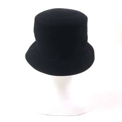 Hermes Dalton 100% Wool Chevron H Felt Hat Black 59 With Box And Storage Bag