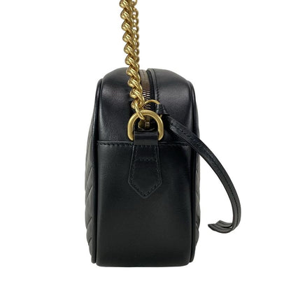 Gucci Shoulder Bag GG Marmont Quilted Small Shoulder Bag 447632 Black Chain