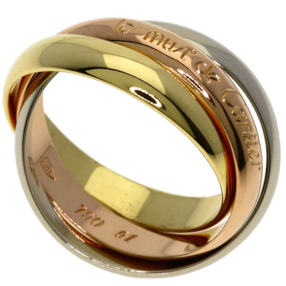 Cartier Trinity 51 Ring 18K Yellow Gold White Pink