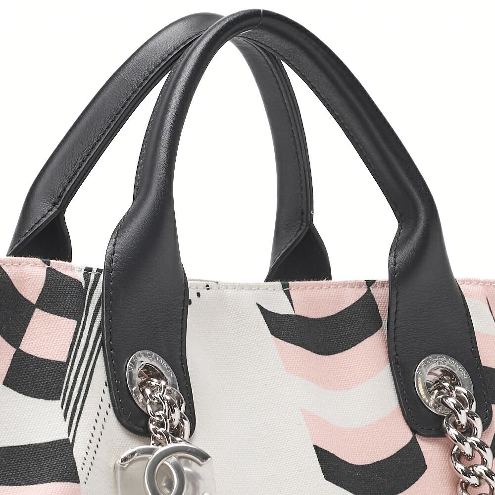 Chanel Shoulder Bag Tote Bag Cruise Line Chain Shoulder Canvas With Coco Charm