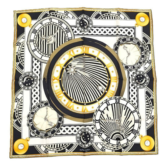 Cartier Scarf Watch Silk Scarf Black White