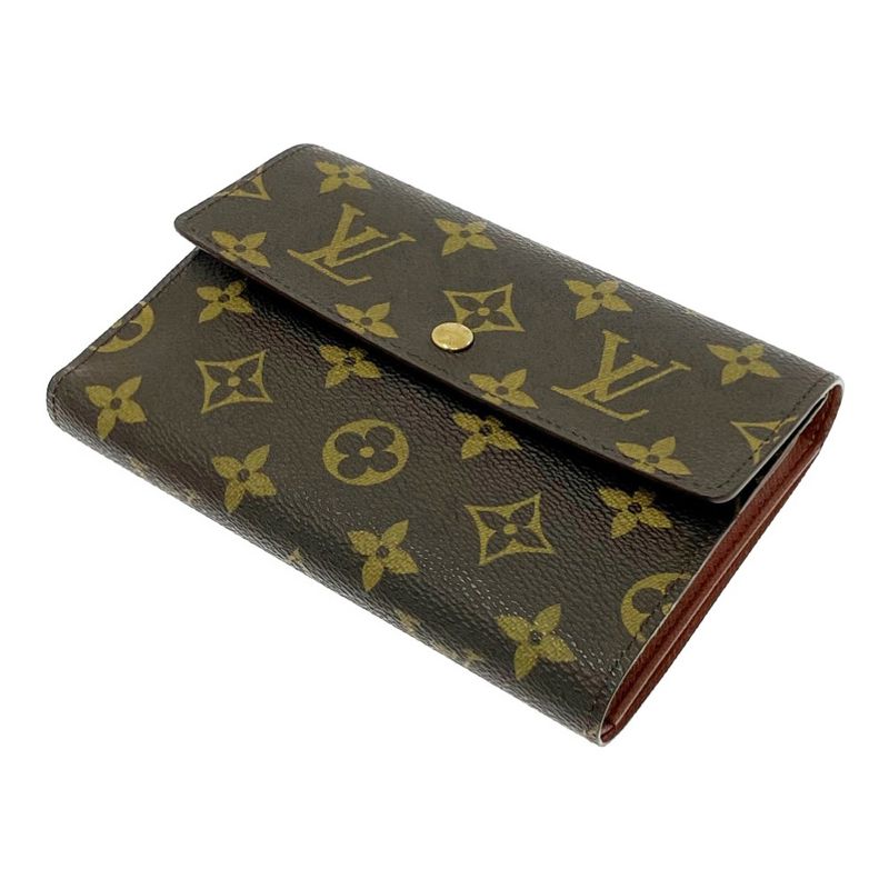 Louis Vuitton M61202 Monogram PVC Porte-Tresor Etui Papier Brown 304014 Trifold