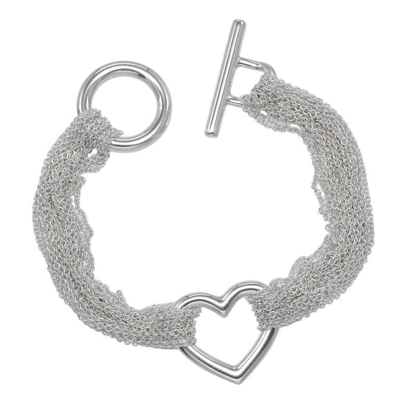 Tiffany & Co Open Heart Toggle Wrist Circumference 16.8cm