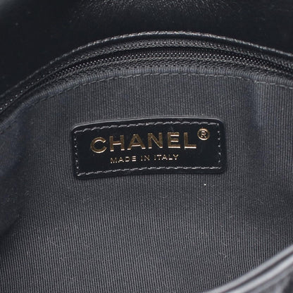 Chanel Shoulder Bag Quilted Small Flap Black Leather — view 4