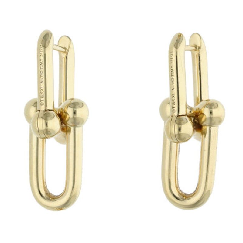 Tiffany & Co Hardwear Hardware 18K Yellow Gold Medium Earrings Men's