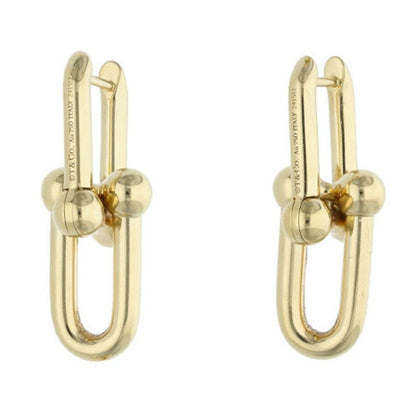Tiffany & Co Hardwear Hardware 18K Yellow Gold Medium Earrings Men's