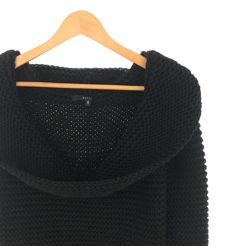 [gucci | Wool Low Gauge Off-turtleneck Knitwear | S | Black | Women's]