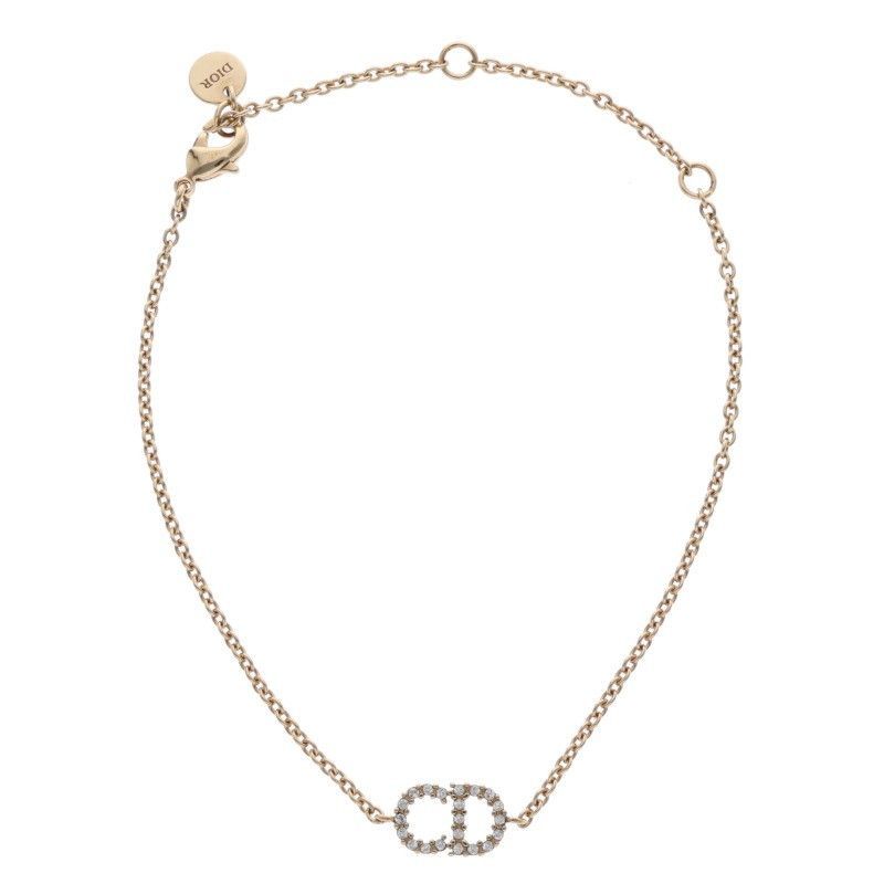 Christian Dior Clair D LUNE CD Rhinestone Embellished Bracelet Women
