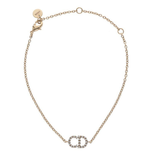 Christian Dior Clair D LUNE CD Rhinestone Embellished Bracelet Women