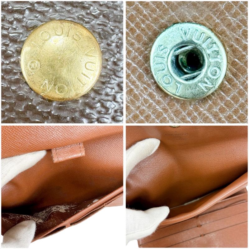 Louis Vuitton Monogram Leather Portefeuille Sarah Bifold Long Wallet