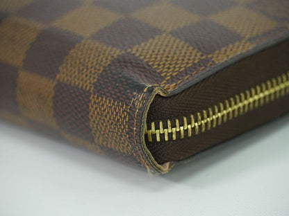 Authentic Louis Vuitton LV New Shape Zippy Wallet Damier Ebène Long Wallet