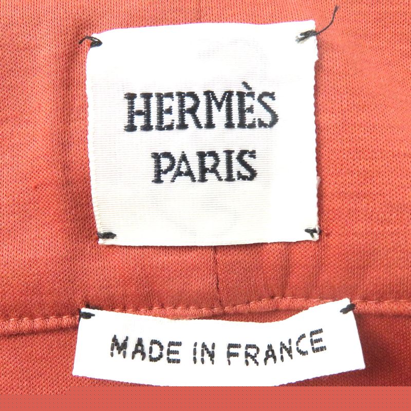 Hermes 100% Cotton Above Knee Length Mini Length Wrap Skirt With H Motif