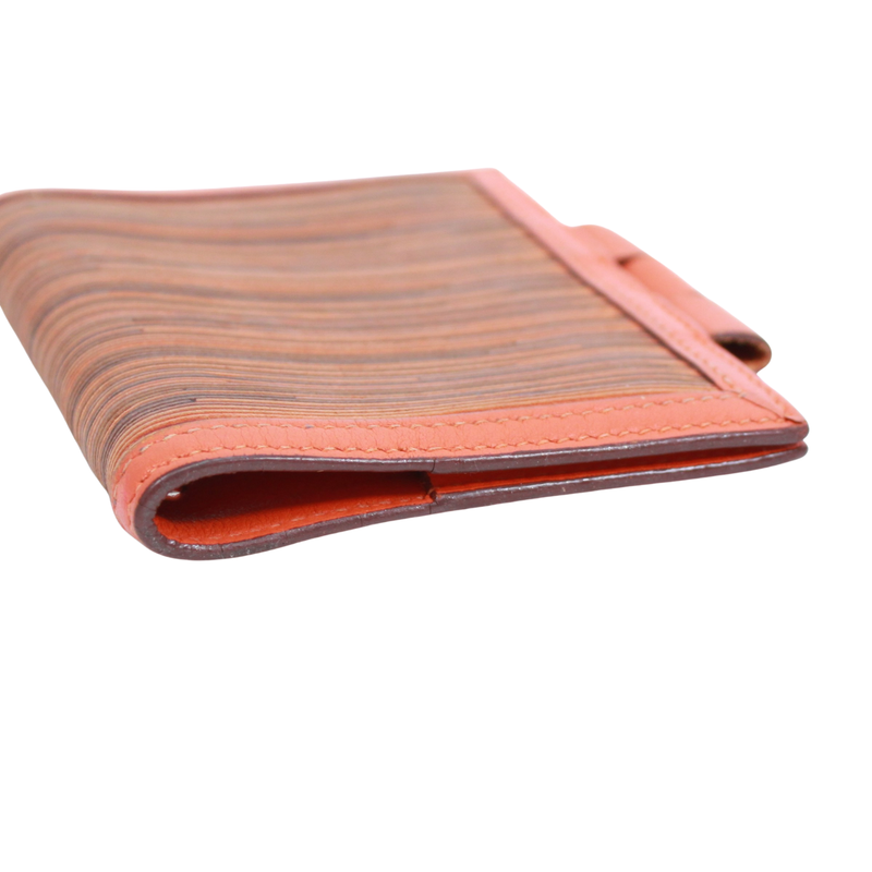 Hermes Agenda Mini Notebook Cabas Leather X Chevre Orange Wallet (other) Silver
