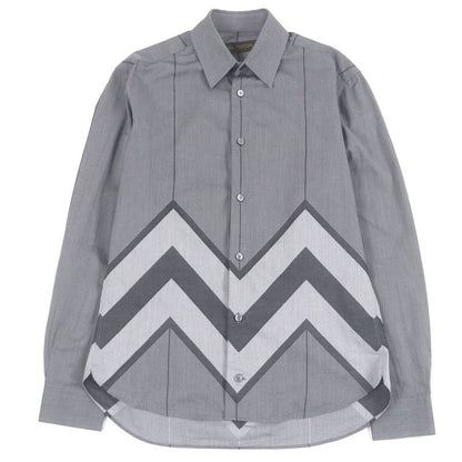 Louis Vuitton 100% Cotton Karakoram Long Sleeve Shirt Grey XS