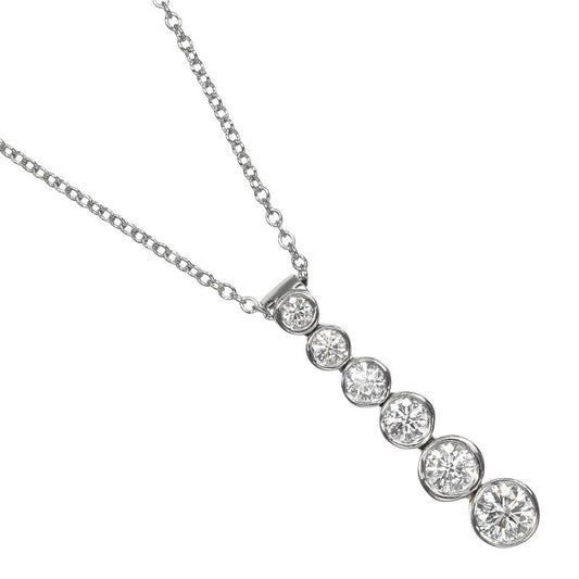 Tiffany & Co Jazz Drop Pt950platinum X 6P Diamon Ladies 4.7g Necklace