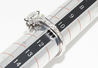 Cartier Ring Pt950 Diamond 115ct (e-vs1-verygood-none) Pavé Diamond Ballerina