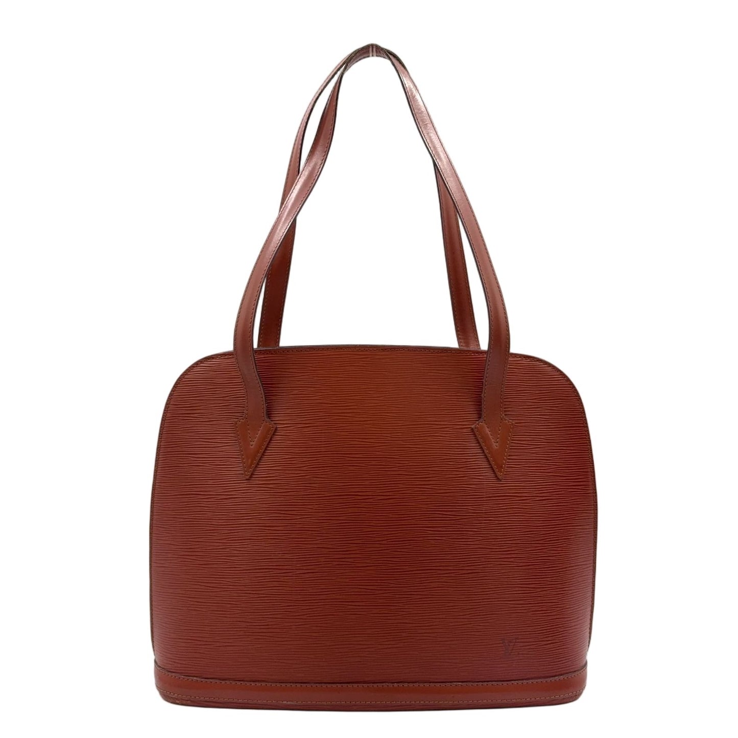 Louis Vuitton Lussac Epi Kenya Brown Leather Shoulder Bag Gold