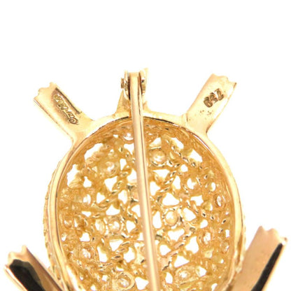 Cartier Turtle 750yg Diamond/sapphire Brooch 18K Yellow Gold/diamond/sapphire