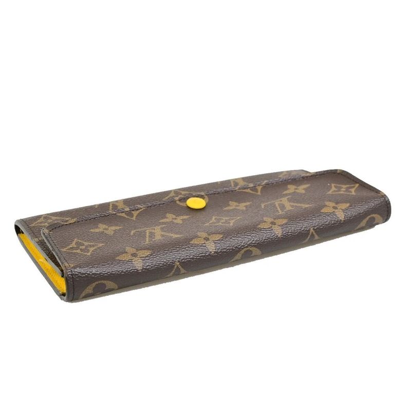 Louis Vuitton Long Wallet Portefeuille Emily Monogram Yellow M60698 61fa064