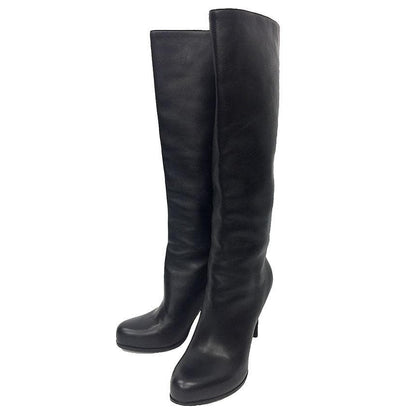 Louis Vuitton Leather Long Boots Black