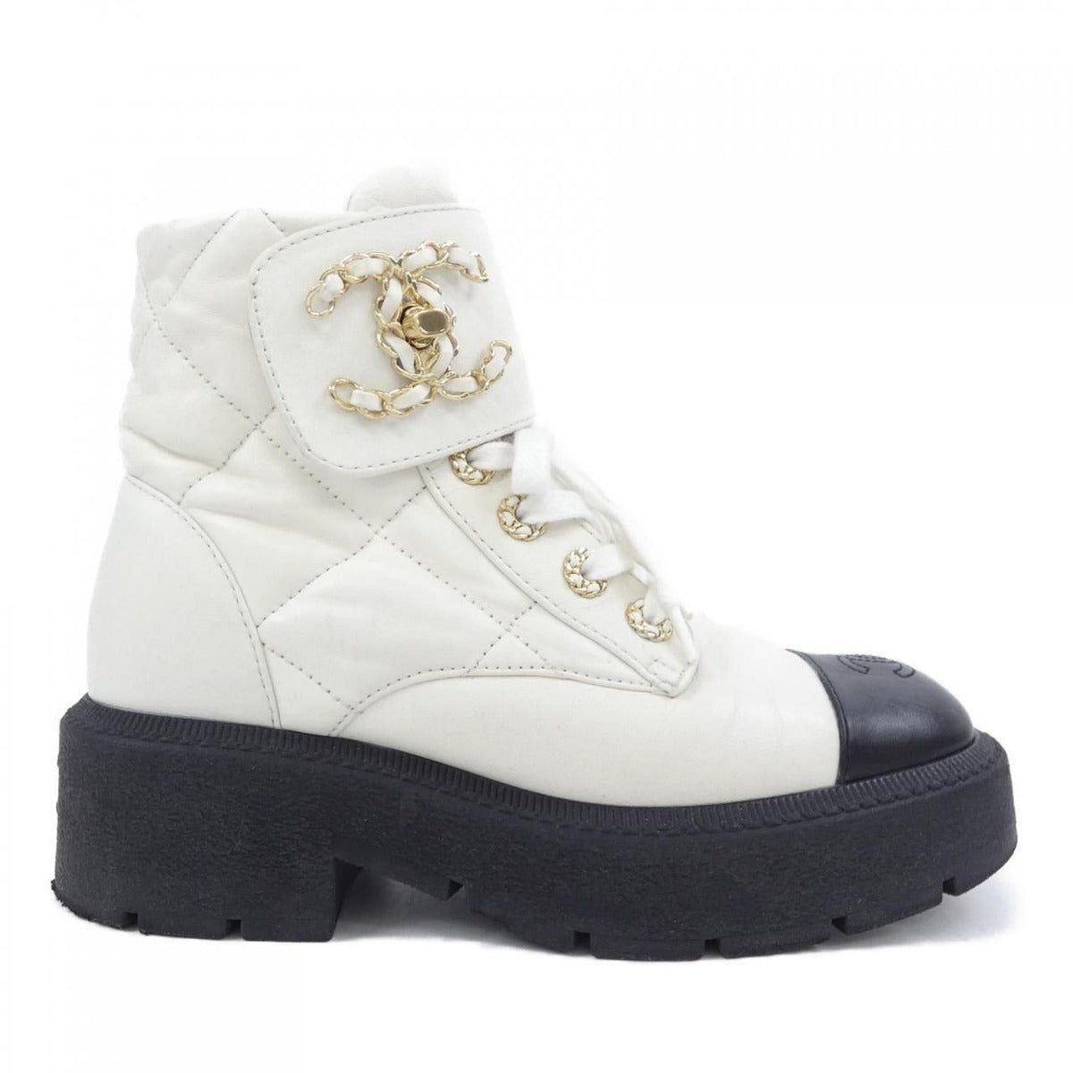 Chanel Short Boots Turn Lock