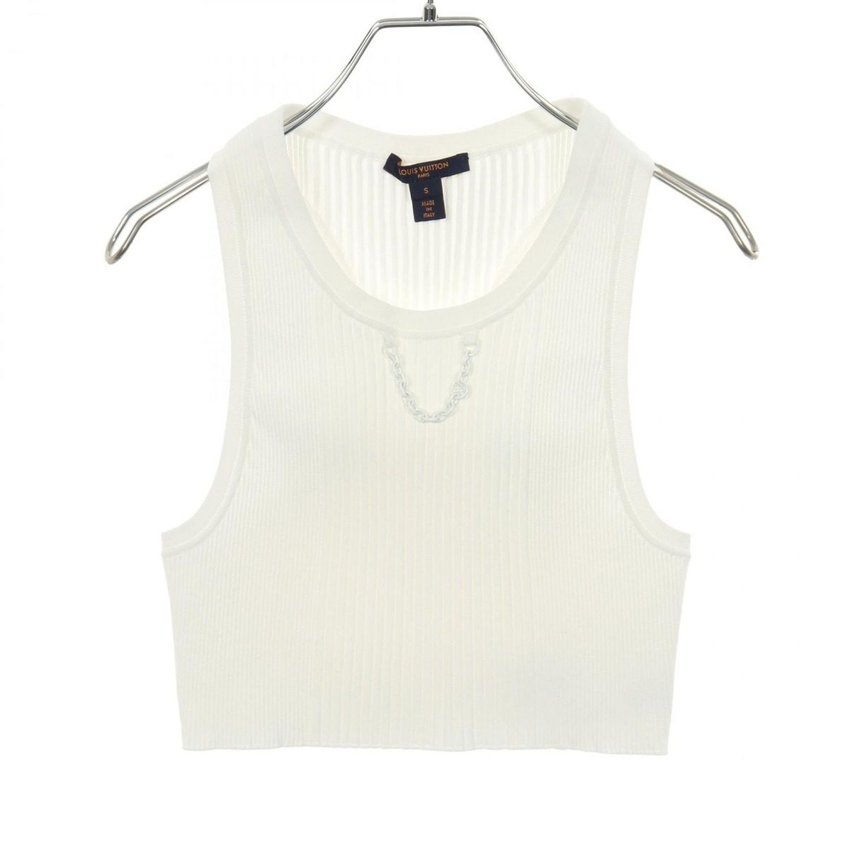 Louis Vuitton Tank Top Ribbed Crop Top Rayon