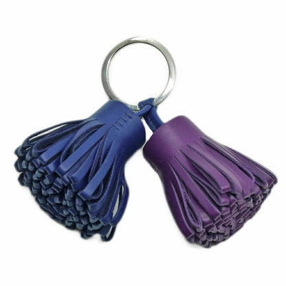 Hermes Ki-ring Bag Charm Carmen Udonos Blue Purple Silver Hardware