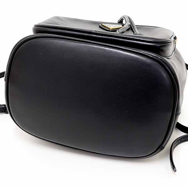 Prada Duet Bucket Bag 2WAY Shoulder Drawstring Soft Calf Saffiano Leather NERO