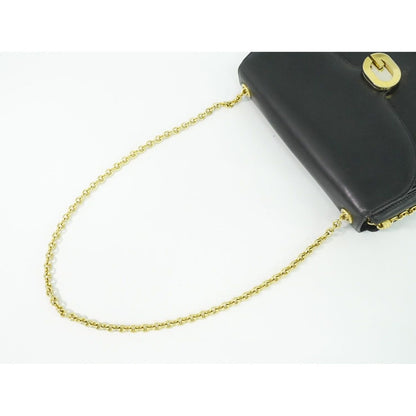 Gucci Vintage Chain Shoulder Bag Leather Black — view 4