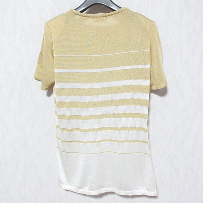 Yves Saint Laurent Vintage Striped Short Sleeve Knit Cut and
