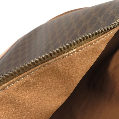 Celine Shoulder Bag Macadam PVC Leather Brown Gold Hardware Brown