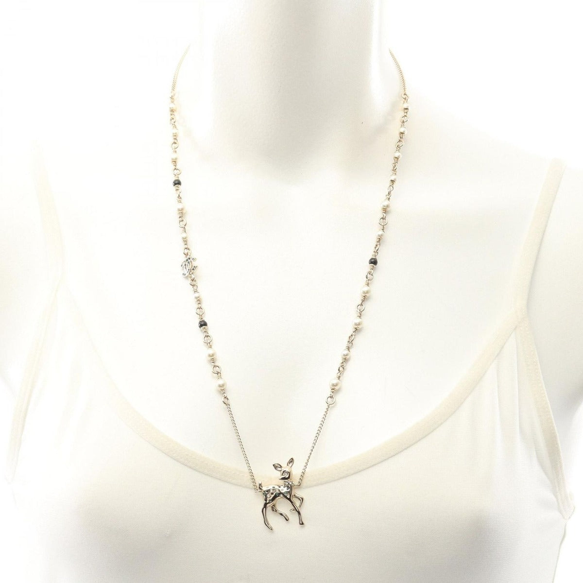 Chanel Necklace Earrings Gift CC Logo Bambi — view 5