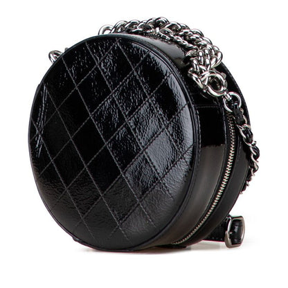 Chanel Coco Mark Chain Shoulder Bag Handbag 2WAY Black Enamel Ladies Chanel