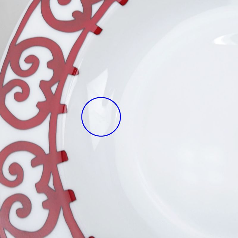 Hermes Supplate Gadal Kivil White RED Plate Pottery Tableware Accessorie