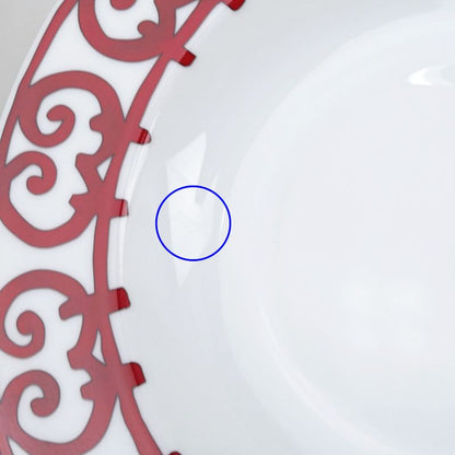Hermes Supplate Gadal Kivil White RED Plate Pottery Tableware Accessorie