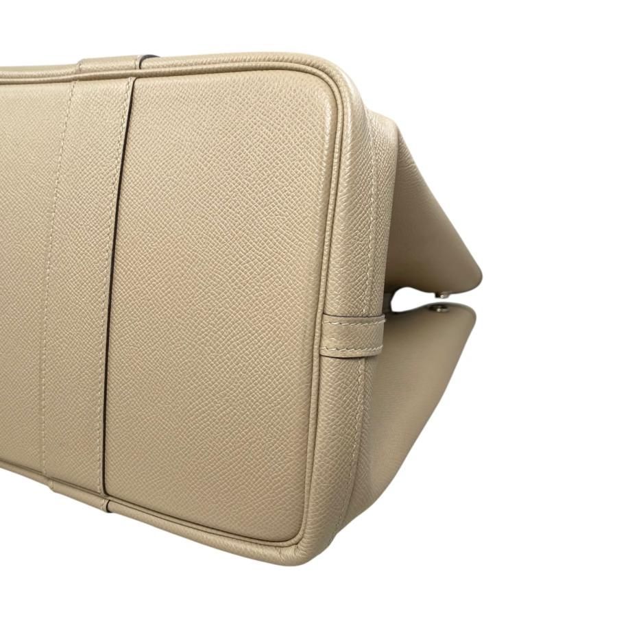 Hermes Tote Garden Party PM C Engraved Epson Trench Beige Silver Hardware Hermes