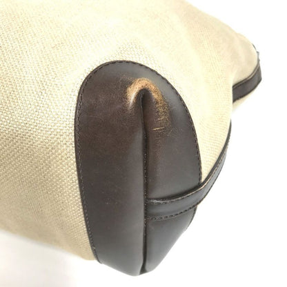Gucci Shoulder Bag Logo 247207 Leather / Canvas Beige