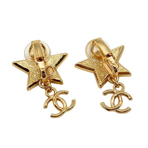 Chanel Earrings Metal Coco Mark Star Gold