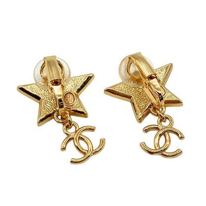 Chanel Earrings Metal Coco Mark Star Gold