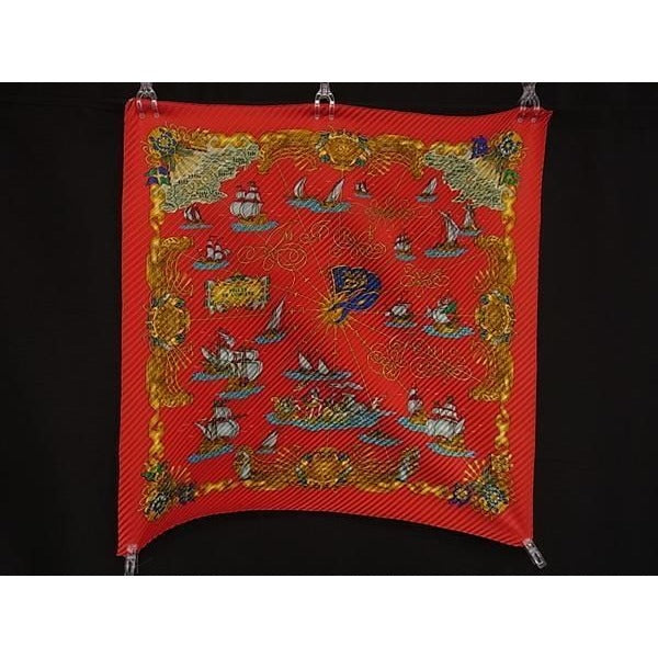 Hermes Pliss Scarf Carre Plisse Multicolor Silk — view 3