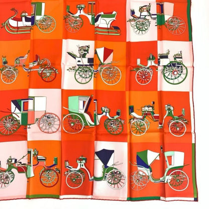 Hermes Carre 90 Voitures Exquises Elaborate Carriage Scarf 100% Silk